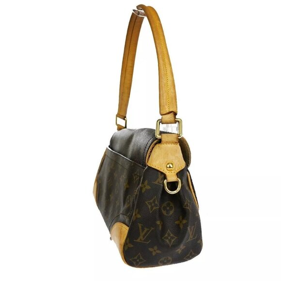 Auth LOUIS VUITTON Logo Beverly MM Shoulder Bag Monogram Leather - Picture 12 of 16